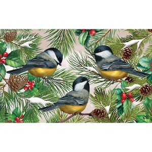 Briarwood Lane Winter Doormat 30x18 Indoor Outdoor Winter Chickadees For Winter Doormat - 1 of 4