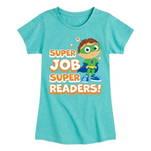 Girls' - Super Why - Super Job Super Readers Fitted Short Sleeve Graphic T-Shirt - 1 of 4