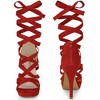 Perphy Women's Open Toe Strappy Lace Up Platform Stiletto Heels Sandals - 2 of 4