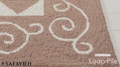 Handmade Black Floral Wool Round Area Rug 47"