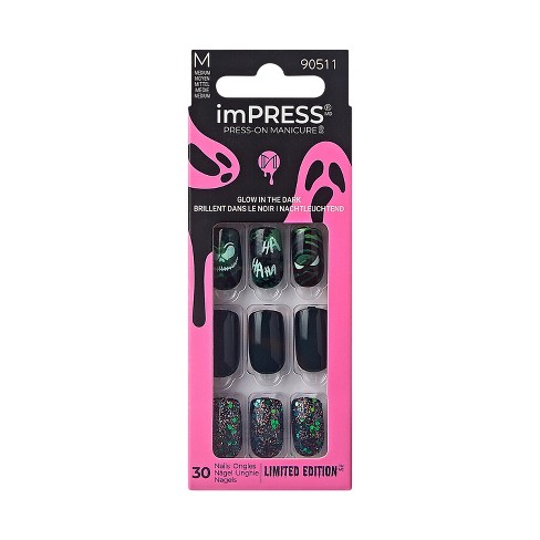 impress glow in the dark press on nails, limited edition