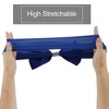 Unique Bargains Chair Sashes Bow Stretch Chair Cover Band with Buckle Slider 13.78"x5.91" Blue 10 Pcs - 4 of 4