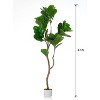 Artificial Fiddle Leaf Fig Tree,for Home Indoor Office Living Room Decor - 2 of 4