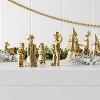 8pk Christmas Poly Animals Decor Set Mushrooms/Tree Gold - Wondershop™ - 2 of 4