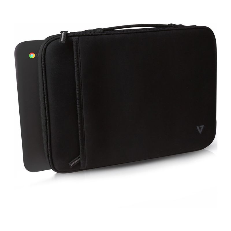 V7 Elite CSE5H-BLK-9N Carrying Case (Sleeve) for 12" MacBook Air - Black - Neoprene Exterior, Fleece Interior - Handle, 5 of 6