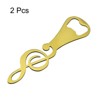 Unique Bargains Metal Music Note Flat Beer Soda Bottle Opener for Home Bar 2 Pcs - 3 of 4