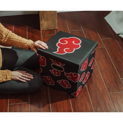 Naruto Shippuden Akatsuki Black and Red Fabric Storage Crate