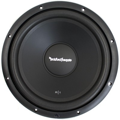 Rockford Fosgate R1S4-12 Prime Series R1 12 Inch Subwoofer Speaker with 200 Watt RMS Power and 4 Ohm SVC for Car or Vehicle Music Sound Audio, Black