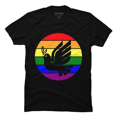 Design By CreativeHT Humans Dove Olive Branch Rainbow Pride By CreativeHT T-Shirt