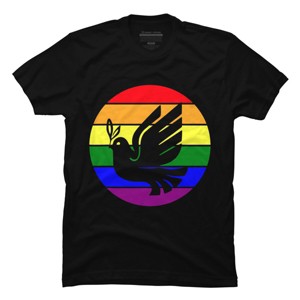 Design By CreativeHT Humans Dove Olive Branch Rainbow Pride By CreativeHT T-Shirt - 1 of 2