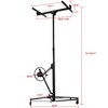 16FT Drywall Lift Panel Rolling Hoist Jack Lifter 150 Lbs Load Capacity Jack Drywall Lift with Rolling Caster Wheel Construction Tool Black Kids - 4 of 4