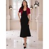 INSPIRE CHIC Women's Ruffle Short Sleeve Open Front Shrug - 3 of 4