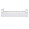 Twin Size Platform Daybed With Trundle, 22.1in High Modern Sofa Bed, No Box Spring Needed Wood Platform Bed For Bedroom, Living Room, Children Room - 2 of 4