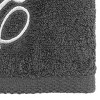 Avanti  Granite with Silver Script Monogram Bath Towel Letter   E - 3 of 3