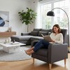 Faux-Shearling Accent Chair with Pillow, Modern Comfy Armchair with Ergonomic Backrest and Padded Armrests - 2 of 4