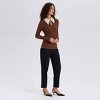 Women's Long Sleeve Rib-Knit Contrast Collared Top - A New Day™ - 2 of 4