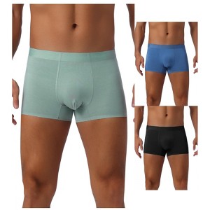 INSPIRE CHIC Men's 3 Pack Elastic Waist Solid Color Basic Boxer Briefs - 1 of 4