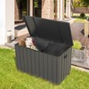 Gulches 100 Gallon Metal Outdoor Storage Box, Gray, Lockable Waterproof Patio Deck Box with Oxford Fabric Bag - 2 of 4