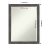 Amanti Art Woodridge Rustic Grey Petite Bevel Wood Bathroom Wall Mirror 27 x 21 in. - image 4 of 4