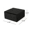 GDFStudio McNeil Modern Glam Velvet Tufted Square Ottoman - 3 of 4