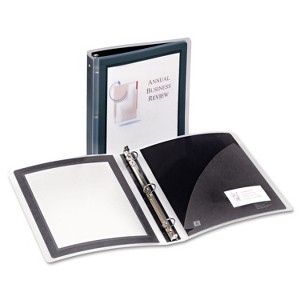 Avery Flexi-View Binder w/Round Rings 11 x 8 1/2 1 1/2" Cap Black 17637 - 1 of 4