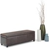 Gulches Dover Storage Ottoman Bench  Distressed Brown Faux Leather, Child-Safe Hinge & Solid Wood Frame for Living Room Bedroom Entryway Key Featur - 3 of 3