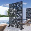 Lightning Bolt Design Black Galvanized Metal Screen | 183H x 120W x 4D cm - 2 of 3