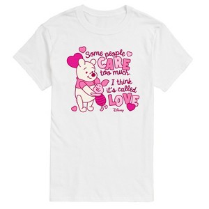 Men's - Winnie the Pooh - Care Too Much Called Love Short Sleeve Graphic T-Shirt - 1 of 3