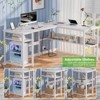 Besiost 47'' L Shaped Desk with Storage, Power Outlet, USB Ports, Reversible Computer Desk - 4 of 4