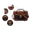 Generic Women PU Leather Satchel Purse Vintage Small Crossbody Messenger Bag Work Cross-body Bag - 4 of 4