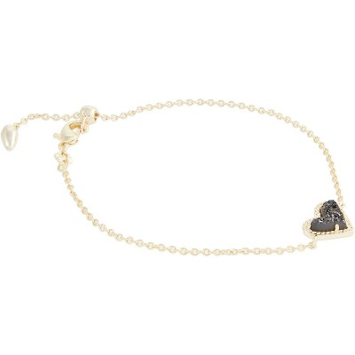 Ari Heart Link Chain Bracelet, Gold Tone Fashion Jewelry with Interlocking Heart Design for Women