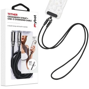 MyBat Tether Crossbody Strap - USB-C Charging Cable - 1 of 4