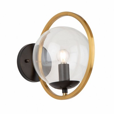 Artcraft Lighting Lugano 1 - Light Sconce in  Black/Vintage Brass
