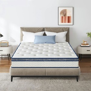 Resenkos Queen Mattress, 10 Inch Hybrid Queen Mattress in a Box, Individual Pocket Spring Bed Mattress, Medium Firm Mattress - 1 of 4