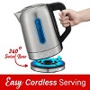 Brentwood 1500 Watt Stainless Steel 1.7 Liter Electric Kettle with 5 Temperature Presets in Silver - 4 of 4