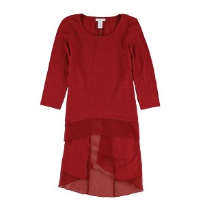 bar III Womens Chiffon-Trim Tunic Blouse - 1 of 2