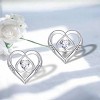 Paaaawaters 925 Silver 5A Cubic Zirconia Triple Heart Stud Earring for Women - 2 of 4