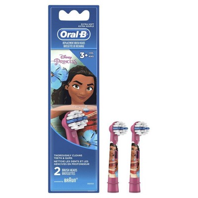 Oral-B Kids Extra Soft Replacement Brush Heads featuring Disney Princesses - 2ct