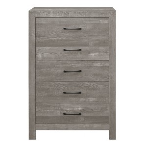 PAGED Contemporary Dresser for Bedroom Black Finish Storage Cabinet with Drawers for Living Room, Hallway, Office - 1 of 4