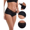 INSPIRE CHIC Women's Ice Silk Lace Trim Mid-Waisted Hip-Lifting Full Coverage No Trace Breathable Panties - 3 of 4