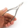 Unique Bargains Metal Beauty Tool Hangnail Pusher Cuticle Nippers Full Jaw Single Spring Silver - 2 of 3