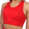 Women's Cut Out Back Mesh Sports Bra - White Mark - 4 of 4