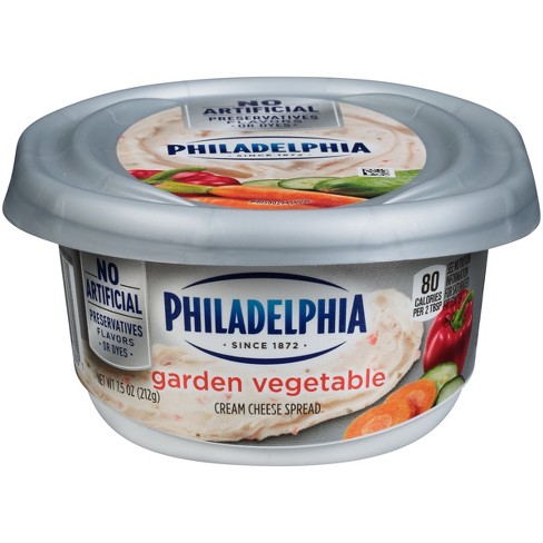 Philadelphia Regular Garden Vegetable Cream Cheese Tub 7 5oz