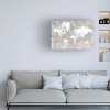 Rosana Laiz Blursbyai 'Detailed world map with cities Vali' Canvas Art - 3 of 4