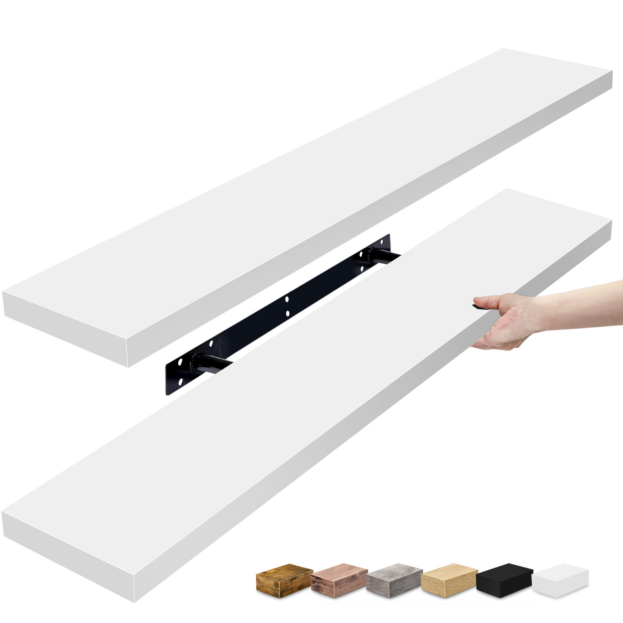2 Pack (35"x9") Floating Wall Shelves