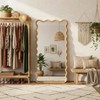 Full Length Mirror 55 inchx28 inch Boho Wavy Wood Floor Mirror Bathroom Bedroom Living Room Cloakroom Entryway - 4 of 4