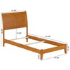 AFI Furnishings Portland Twin Foundation Bed with Charging Station in Light Toffee - 2 of 4