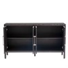 NicBex 60" Modern 4-Door Sideboard,Kitchen Storage Cabinets with Metal Handles and 4 Shelves for Kitchen and Dining Room,Gray/Black/Walnut - 4 of 4