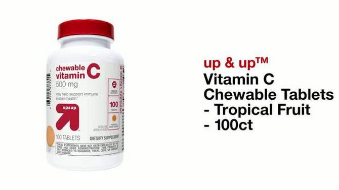 Vitamin C Chewable Tablets - Tropical Fruit - 100ct - up &#38; up&#8482;, 2 of 5, play video