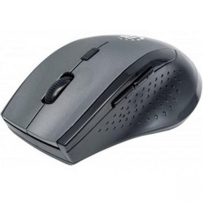 Manhattan Curve Wireless Optical Mouse - Optical - Wireless - Radio Frequency - Gray, Black - USB - 1600 dpi - Scroll Wheel - 5 Button(s)